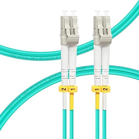 FLYPROFiber- Fiber Patch Cable 1M/3ft OM3, LC to LC Fiber Optic Cable Cord LSZH 10GB Multimode Duplex 50/125um, Length Options: 0.2m-200m Cover