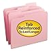 File Folders, 1/3 Cut, Reinforced Top Tab, Letter, Pink, 100/Box, Total 500 EA, Sold as 1 Carton