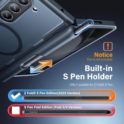 Coque Galaxy Z Fold5 rigide fine antichoc équipée d'un pied de support - 2