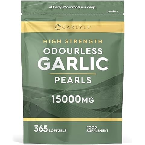 Odourless Garlic Capsules 15,000mg by Carlyle Cover