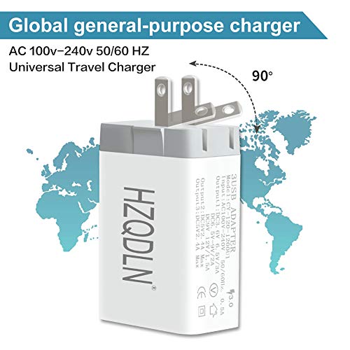 Fast Wall Charger QC 3.0 USB Quick Charge 3 Ports Tablet iPad Phone Charger Adapter Travel Plug Compatible iPhone X/Xs/XS Max/XR/8/8+/7P/7/6/5 Samsung S8/S7/S6/Edge/LG HTC - Image 4