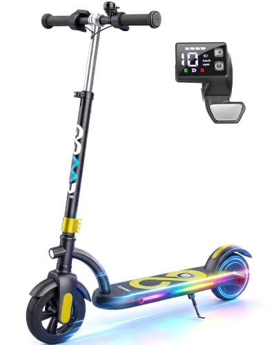 Gyroor H40 Kids Electric Scooter 180W 10MPH LED Lights Ages 6-12 Gold - image 1
