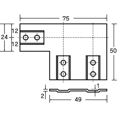 Image of TRUSCO AFK-14R Reinforced Hardware for 1.0 inch (25 mm) Aluminum Frame, LL Type, Right