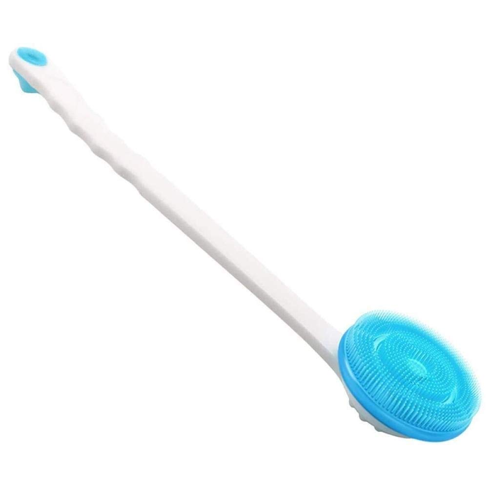 SlimpleStudio Bath brush Silicone Bath Body Brush, Back Scrubber with Long Handle and 360 degree Rotate Soft Exfoliating Brush Head for Shower Body Brush
