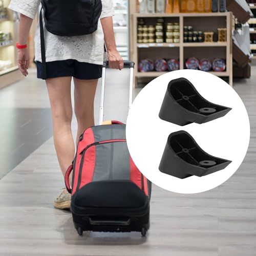 RDEXP 2 Pieces Luggage Feet Pad Trunk Bottom Side Stand 1.18 Inch Z008 Black for Bags2