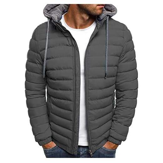 2024 Petit Cadeau Pas Cher Doudoune Homme Coupe Vent Homme ImperméAble Chaud Manteau épais Veste Moto épaissir Chaud Slim Manteau à Capuche Hiver Veste Matelassée Zipper Basique Jacket Vente Flash