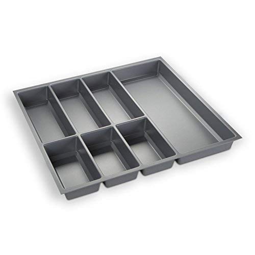 Orga-Box Cubertero Gris Plata para Cajones de 60 cm p.ej. Nobilia Desde 2013 (473,5 x 494 mm) Cubertero III