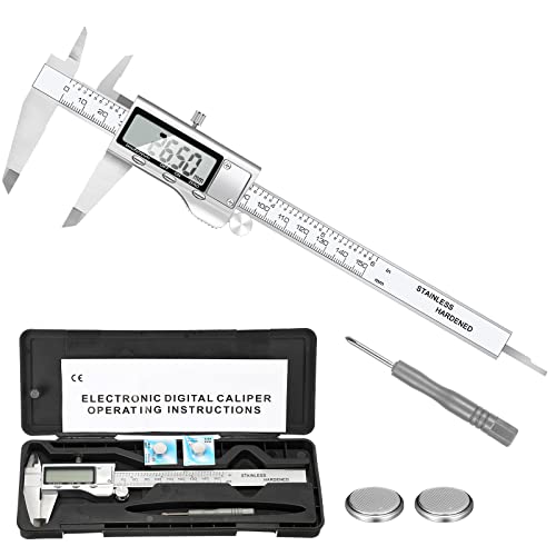 image for Simhevn Digital Caliper Measuring Tool, Stainless Steel Vernier Calipe