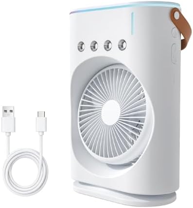 Ventilador Portátil con Nebulizador,Ventilador USB con Agua, Bate...
