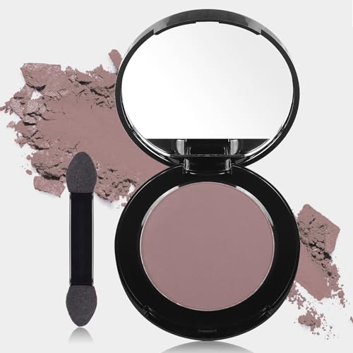 MEICOLY Mauve Eyeshadow with Mirror,Nude Brown Taupe Matte Eye Shadow ...