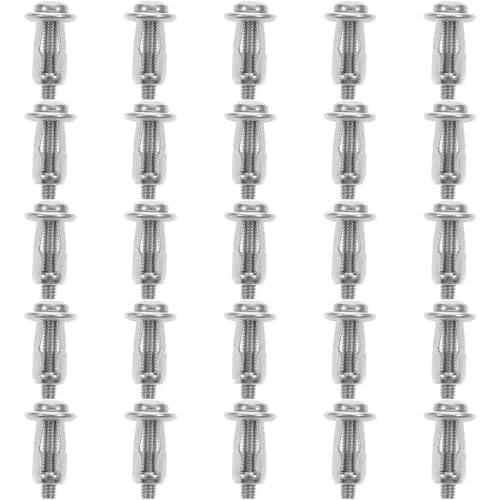 FUNOMOCYA 3sets Hollow Door Anchors Wall Anchor Replacement with Spline Lug Nut Socket Set Nut Inserts for Decorative Fasteners 25pcs*3