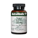NutraMedix Zinc 50mg - Zinc Supplements for Immune, Skin & Antioxidant Support - Easy to Digest...