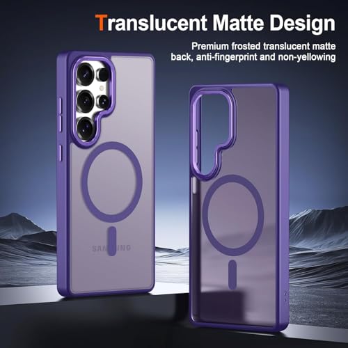 Image of DIZORO Polycarbonate Matte Case for Samsung S25 Ultra 5G Translucent Frosted Hard Back Phone Case Anti-Fingerprint Anti-Slip Shockproof Protective Case Cover for Samsung Galaxy S25 Ultra 5G DEEP