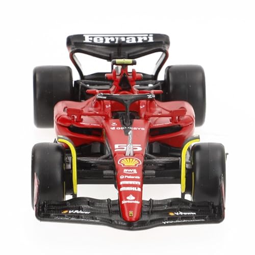 Bburago Formula 1 F1 FERRARI SF-23 Race Car (Sainz) - 1:43 Scale - Incredibly Detailed Die-Cast Replica Collectible Model Vehicle, Red/Black