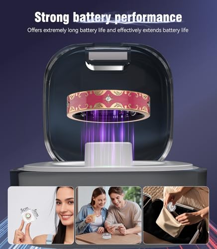 Image of 7 Gen Diamond Smart Ring 【Industry Rank 1-0 Measurement Error】 2026 Smart Ring for Women - Advanced Health Tracker for Wellness and Activity Tracking, Red 8#