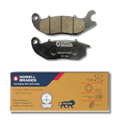 Image of Norell 8906219820854 Front Disc Brake Pad (01 Set) Compatible with Honda Shine NM | Front Brake Pad Set