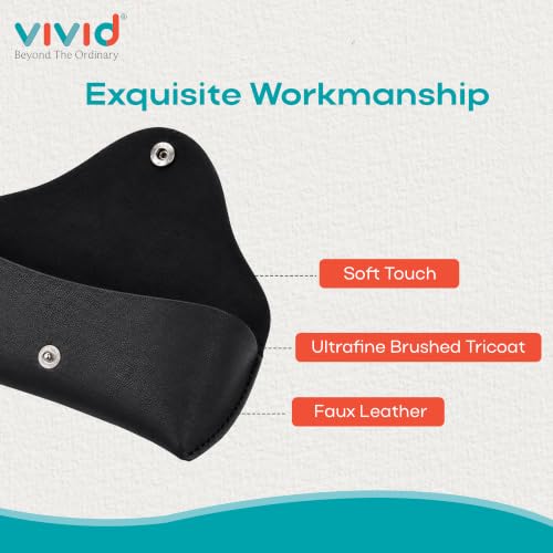 Image of VIVID Unisex Specs Snap Button Eyewear Dabbi Faux Leather Soft Case Cover