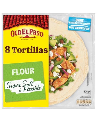 Old El Paso Weizen Tortillas – Mexikanische Wraps aus Weizen – 1 x 326 g