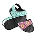 Pointodoor Doughnut and Pencil Print Boys Girls Sandals Fashion Outdoor Summer Sport Athletic Sandals Easy Snap Adjustable,US 1