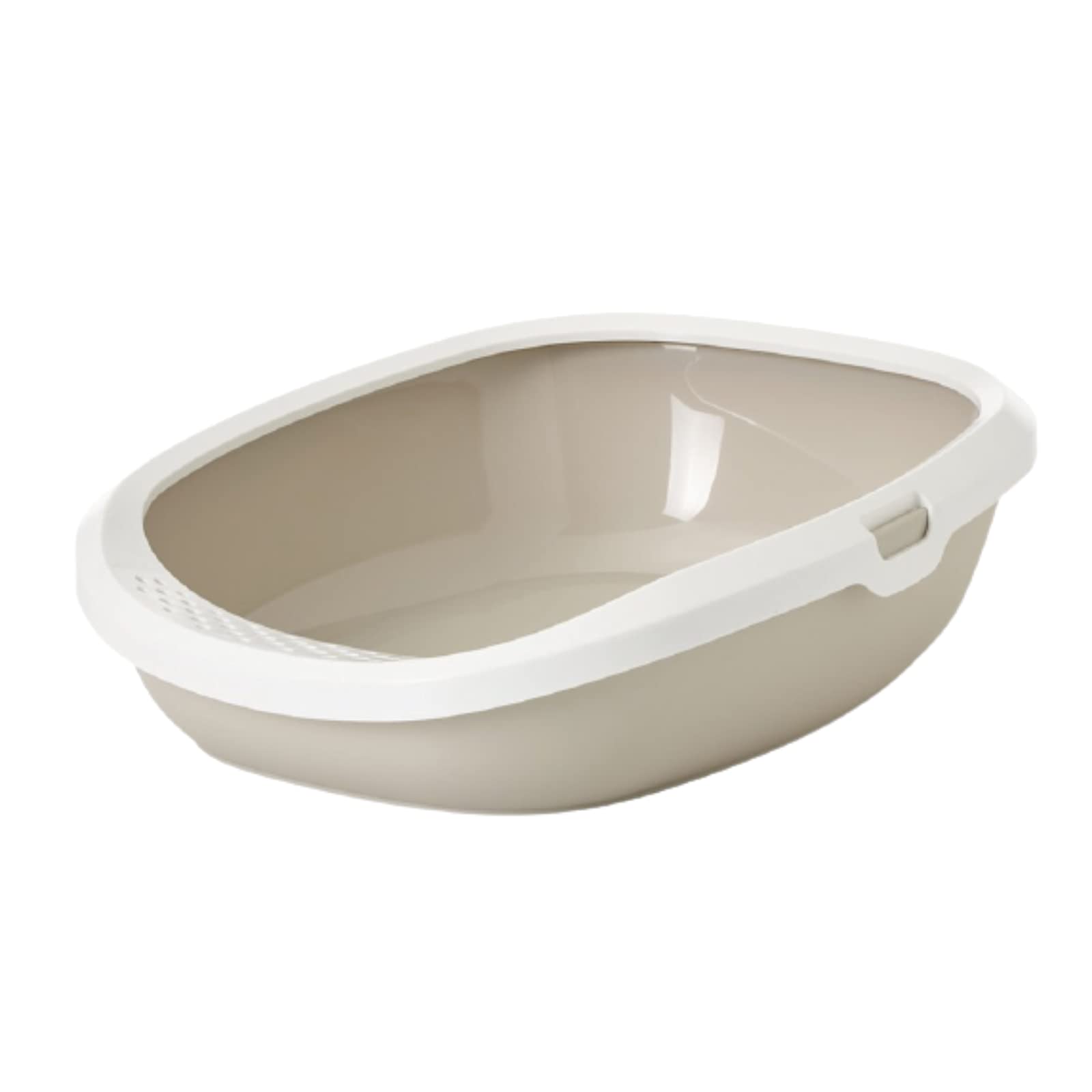 Savic Gizmo Cat Litter Tray with Rim, 20", Prevent Throwing of cat Litter, Durable, Lightweight, Easy to use and Reduces Odor, Perfect Starter for Toilet Training Your Kitten, Mocha (B09FKKFS62) Amazon Price History, Amazon Price Tracker