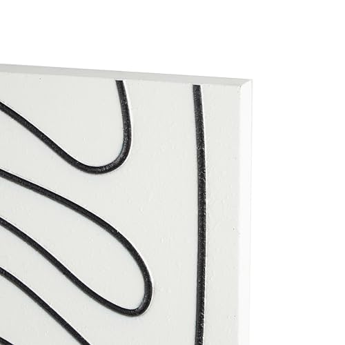 Deco 79 Wood Geometric Decorative Wall Art Canvas Wall Art Set with Black Accents, Set of 2 Art 12" W, 32" H, White by DECO SEVENTY-NINE - Used condition - Image 4