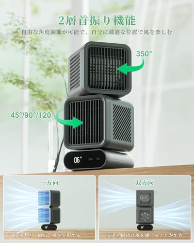 Tillmulya 卓上扇風機 Z10-GY の商品画像 4
