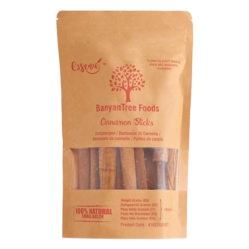 BanyanTree Foods Cinnamon Curls | Quills | Sticks | Dalchini 100g~ All Natural | Ideal for Rice, Curries, Baking