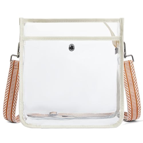 Image of Bluome Clear Bag for Stadium Events 12x12x6, Clear Purses Stadium Bag Crossbody Purses for Concerts Football Games Travel