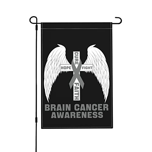 Bandiera Da Giardino Wing Brain Cancer Awareness Ribbon Bandiera Da Balcone Colore Vivido Outdoor Bandiera Durevole Bandiera Verticale Per Celebrazioni Casa Feste 30x45cm