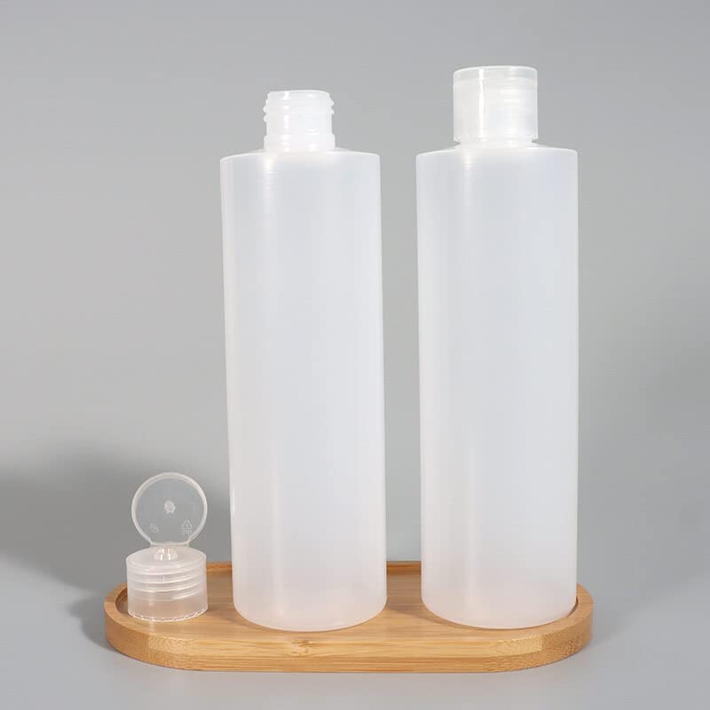 OHEETU 2Pcs 400ml Clear Plastic Squeeze Bottles Refillable Soft Tubes with Flip Caps Makeup Sample Storage Container Vials for Lotion & Toiletries - Image 4