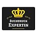 Produktbild Multifanshop Mousepad Buchdruck Expertin schwarz