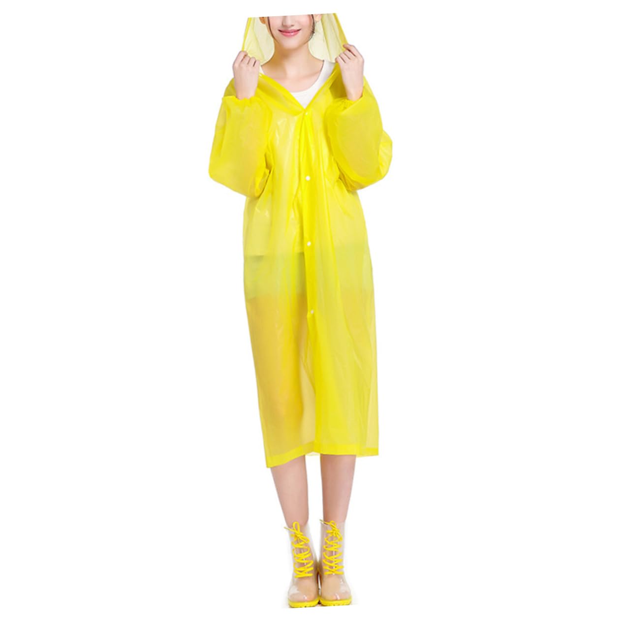 COLLBATH Poncho Leggero Adulti e per Peva Riutilizzabile Antipioggia a Cappuccio, 5 Pezzi, Pratico per Pesca e Parchi