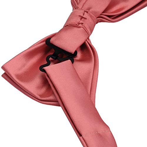 Image of GUSLESON Men's 3-pc Solid Color Bow Tie Gift Set - Double‑Fold Pre-Tied Bow Tie, Pocket Square, Cufflinks - Wedding Formal Party