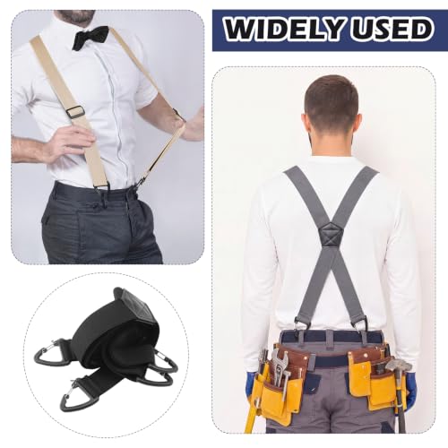 Image of Sintege 4 Pcs X Back Hidden Suspenders 1.5 Inch Heavy Duty Hiking Suspenders for Men Adjustable Under Clothing Invisible Belt