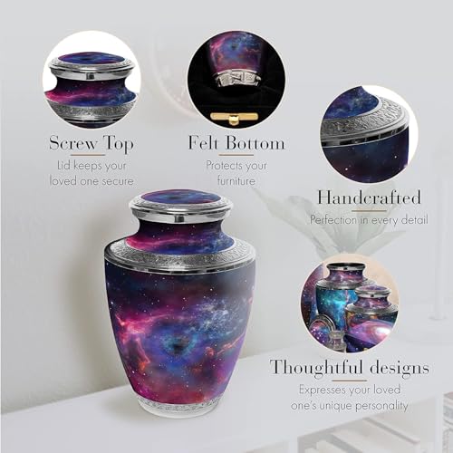 Image of Cosmic Galaxy Cremation Urns for Human Ashes Adult Female Urns for Ashes