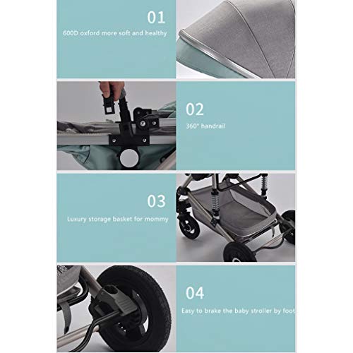 LICHUAN Reizen Systeem Multifunctionele 3 in 1 Kinderwagen Hoge Landschap Wandelwagen Vouwwagen Kinderwagen Pasgeboren… - Afbeelding 6