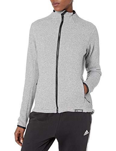 adidas outdoor Women's Knit Fleece Jacket, Medium Grey Heather, Medium