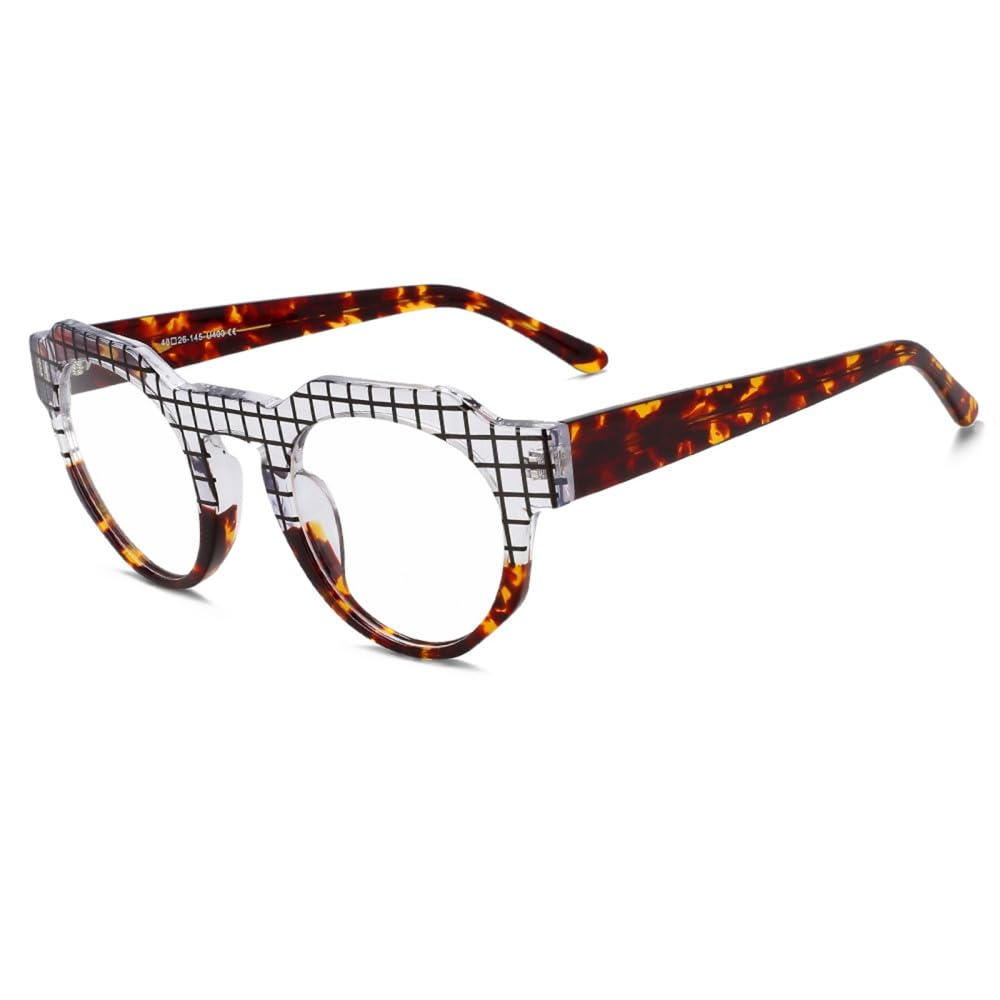 Okrągłe okulary octanowe w stylu vintage, damskie oprawki do okularów