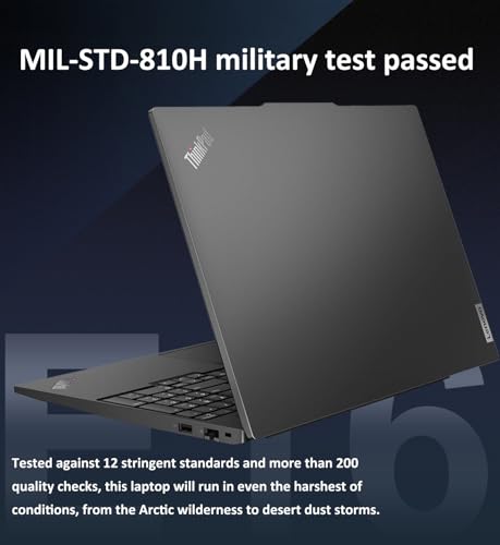 Image of Lenovo ThinkPad E16 Gen 2 Business Laptop (16 inch FHD+ Anti-Glare, Intel Core Ultra 7 155U (> i7-1355U), 32GB DDR5 RAM, 1TB SSD), Fingerprint, Backlit KB, Webcam, Ethernet, Win 11 Pro, AI PC, Black