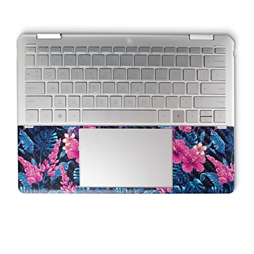 Image of MightySkins Carbon Fiber Skin Compatible with HP Spectre x360 14 inch (2022) Full Wrap Kit - Contrast Hibiscus | Protective, Durable Textured Carbon Fiber Finish | Easy to Apply | Made in The USA
