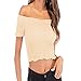 Produktbild Damen Fashion im Sommer T-Shirt mit Ohrkante Gr. Small, aprikose