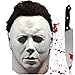 SINSEN - Maschera di Michael Myers per Halloween, maschera da demone spaventosa a tema horror, maschera zombie raccapricciante, maschera da killer, per cosplay e scenografia