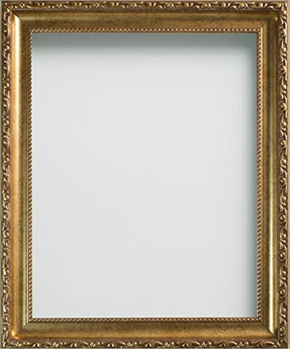 Frame Company Brompton Range Shabby Chic Vintage Gold 8x8 inch Picture Photo Frame* Choice of Sizes* Fitted with Real Glass