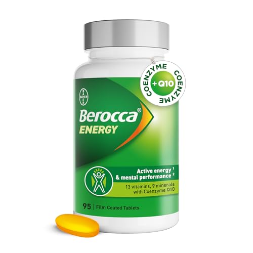 Berocca Energy Tablets with B Vitamins Magnesium Zinc & CoQ10-95 Tablets