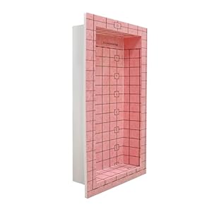 GURU USA W-S Shower Niche, Waterproof Membrane with Pre-Sloped Base, Waterproofing Panel System for Bathroom Walls, 12” x 20”