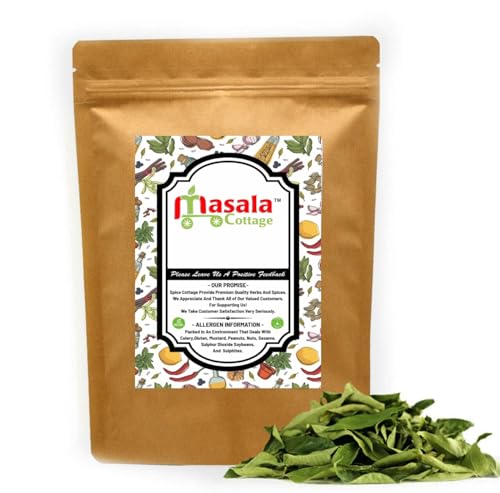 Curry Leaves Dried Natural Aromatic Organicially Grown (Sri Lankan) by Masala Cottage 25g-1900g (10 Grams)