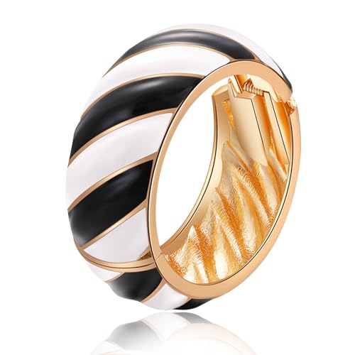 Dripping Oil Bracelets for Women Vintage Enamel Gold Cuff Dripping Oil Bangle Bracelets for Sixteen Jewelry Spring Opening for Wife Girlfriend Birthday Christmas Mother Day