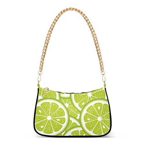 OTVEE Green Lime Fruits Shoulder Bags for Women Small Handbags Mini Clutch Purse