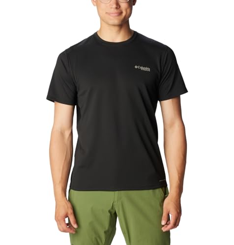 T-Shirt Columbia Summit Valley homme noir pour trek et voyage L