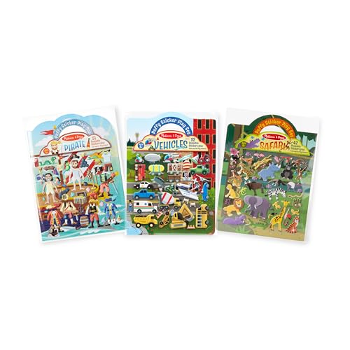 Melissa & Doug M&D Puffy Sticker Bundle - Pirates, Vehicles and Safari (Amazon Only) - image 1